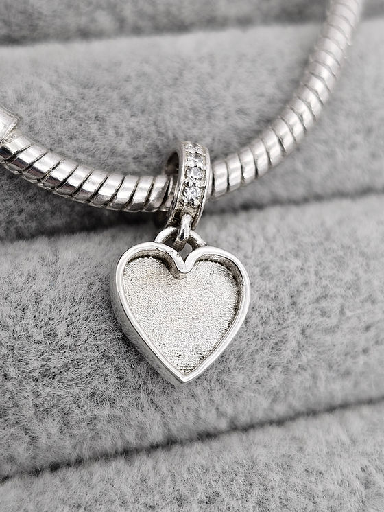 Vintage Dangling Heart Cubic Zirconia Keepsake Charm