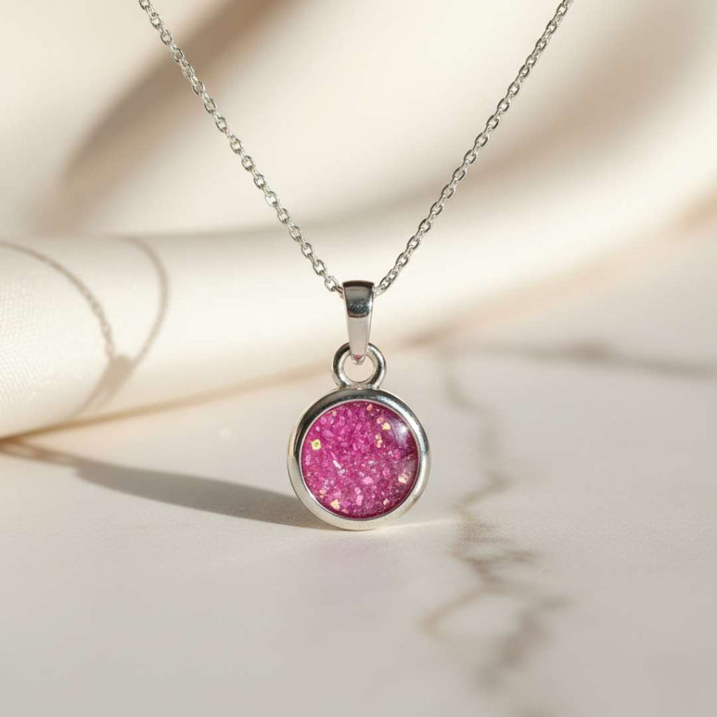 Classic Round 12mm Silver Pendant - Thick trim