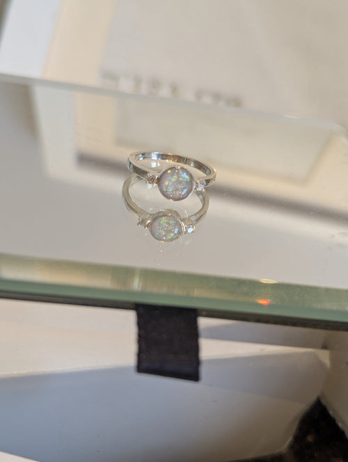 Circle Cubic Zirconia Accent Ring