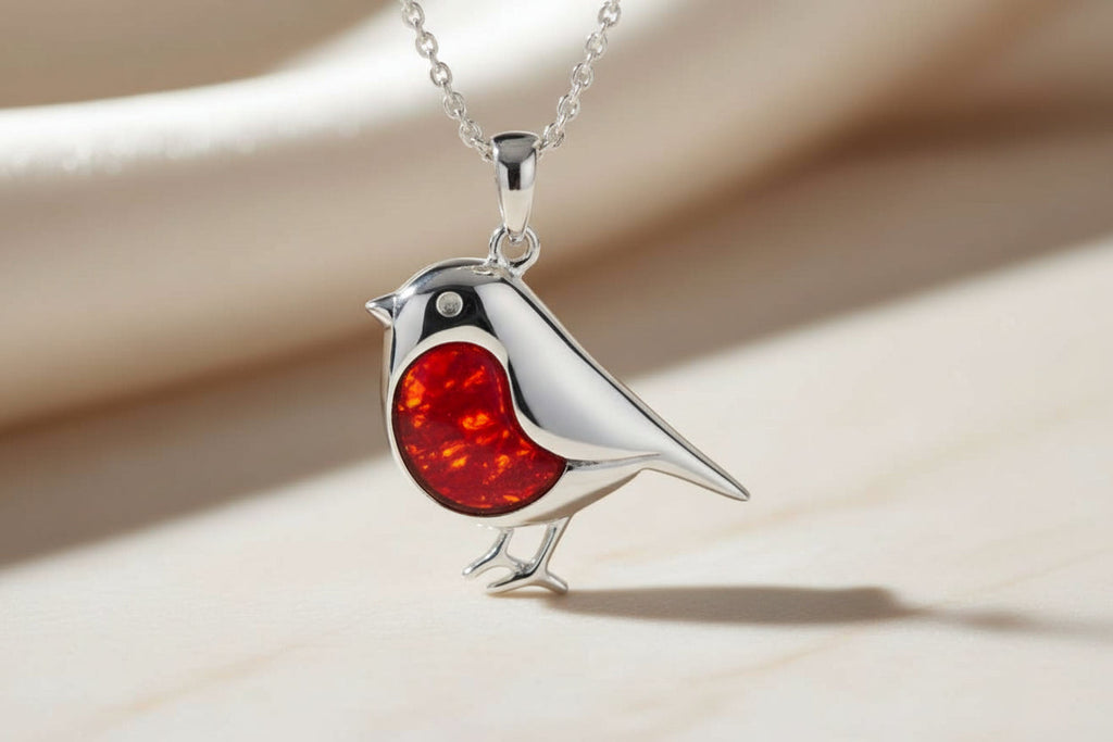 Standing Robin Keepsake Pendant