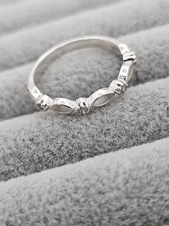 Keepsake Dainty Sparkle Half Marquise Ring