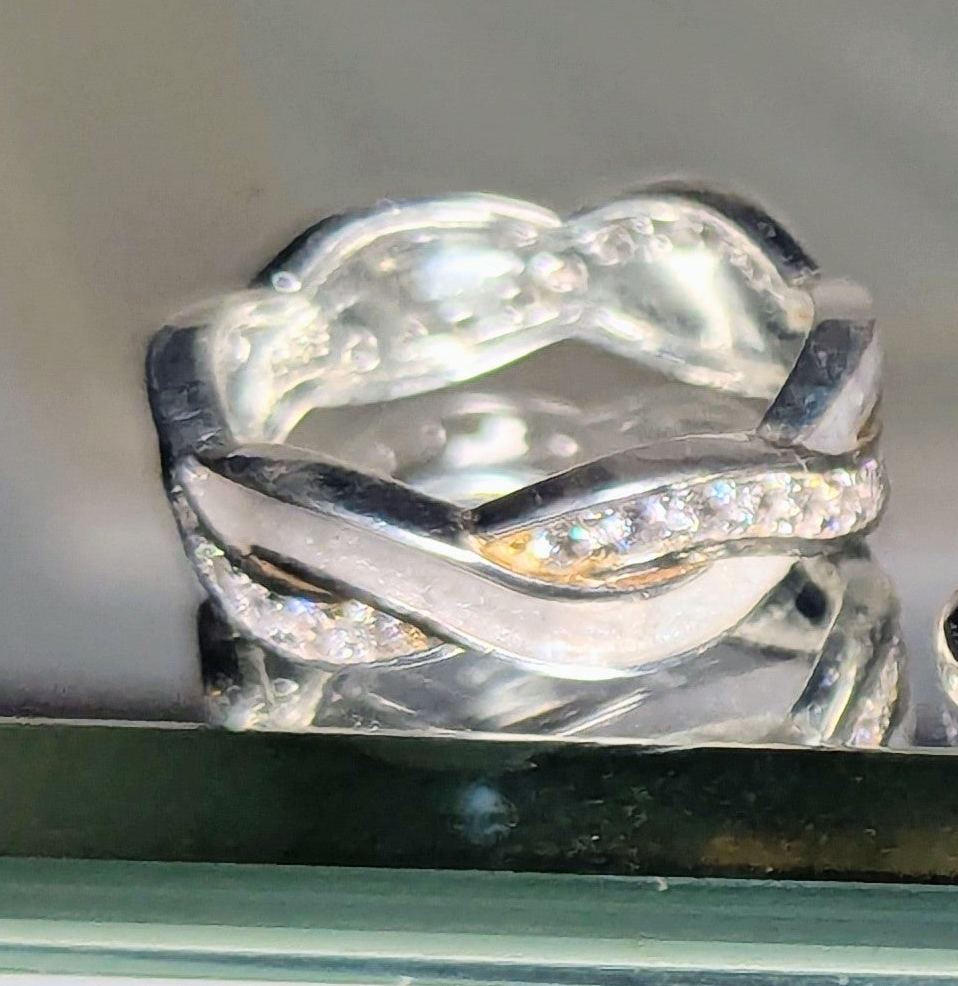 Keepsake Infinity Criss Cross Memorial Ring