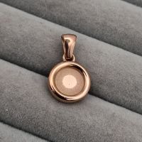 Rose Gold PVD Stainless Steel Classic Button Keepsake Pendant