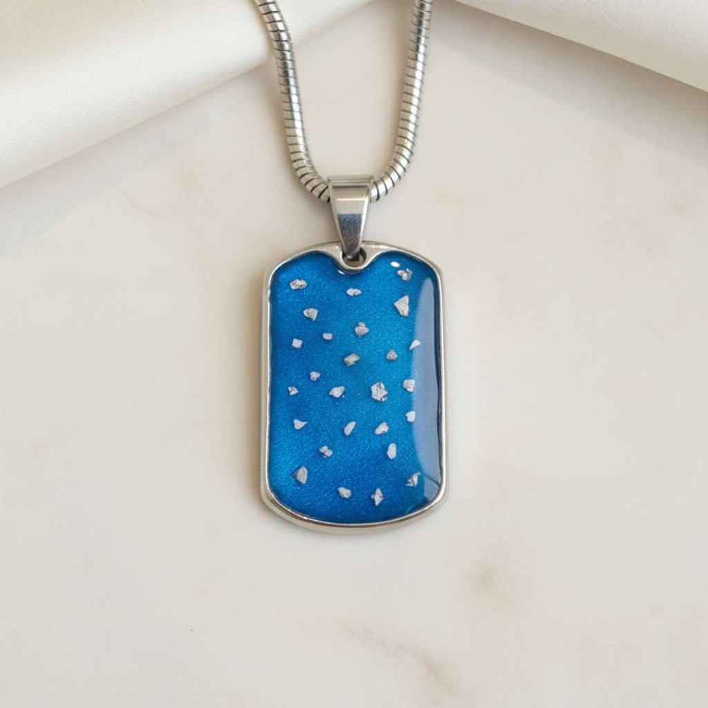 Stainless Steel Keepsake Rounded Dog Tag Pendant
