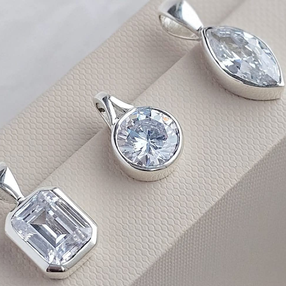 Secret Sentiments Heart Cubic Zirconia Keepsake Pendant