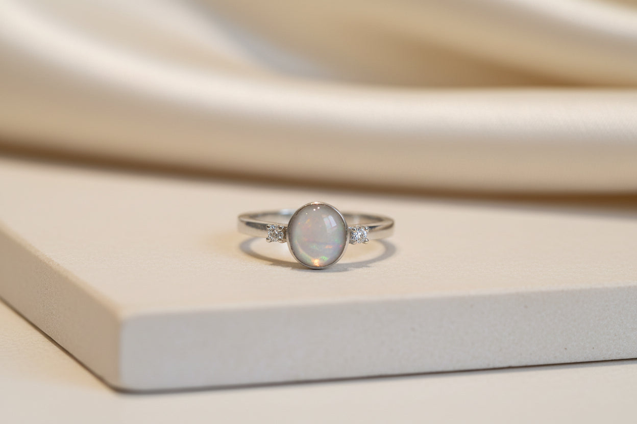 Circle Cubic Zirconia Accent Ring