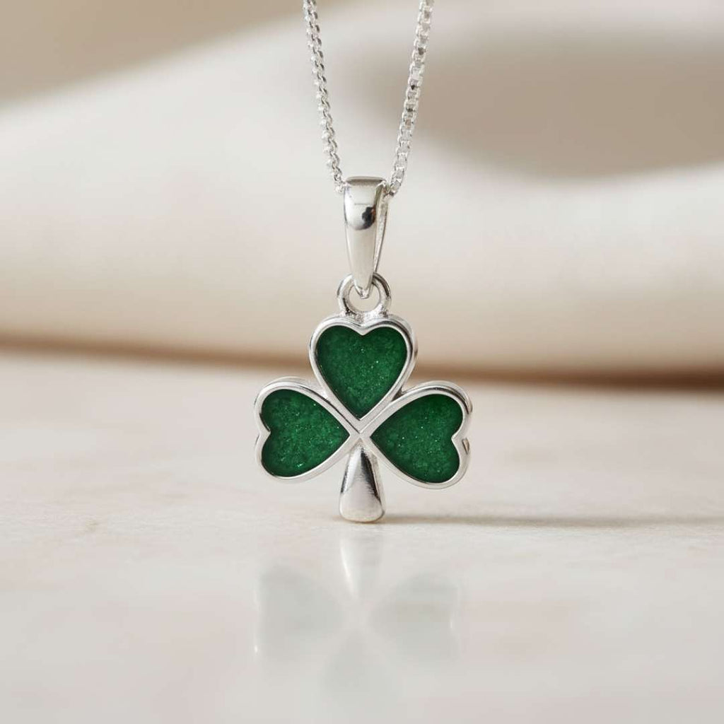 Shamrock Clover Keepsake Pendant