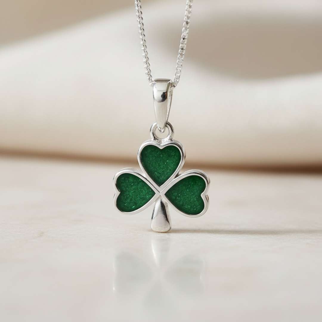 Shamrock Clover Keepsake Pendant