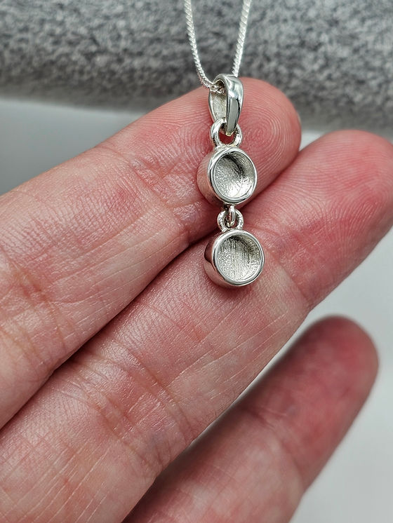 Dangling Double Round Keepsake Pendant