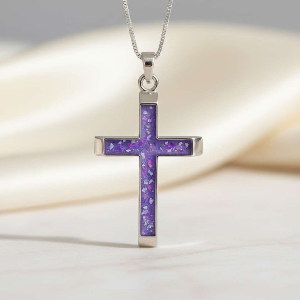 Large Religious Cross Keepsake Pendant