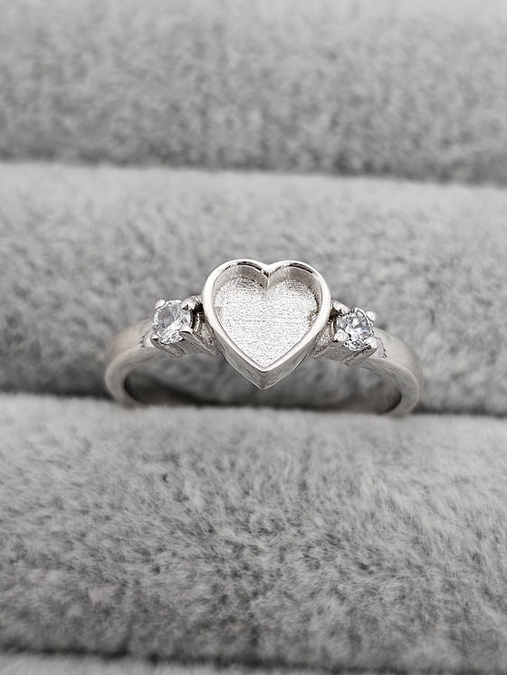 Heart Cubic Zirconia Accent Ring