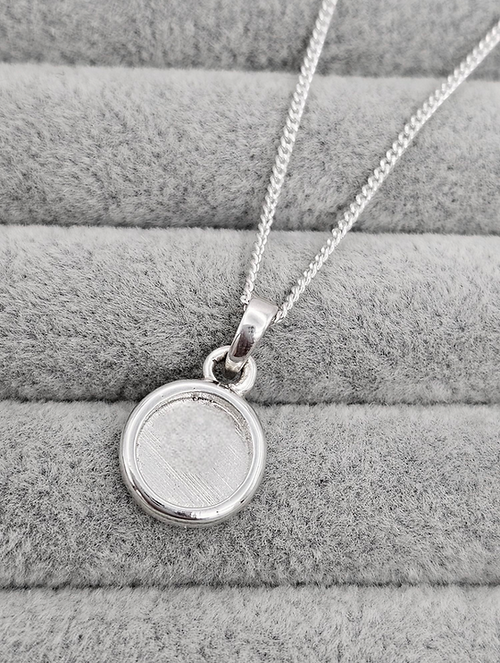 Classic Round 12mm Silver Pendant - Thick trim