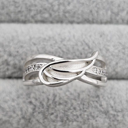 Angel Wing Sparkle Cubic Zirconia Keepsake Ring