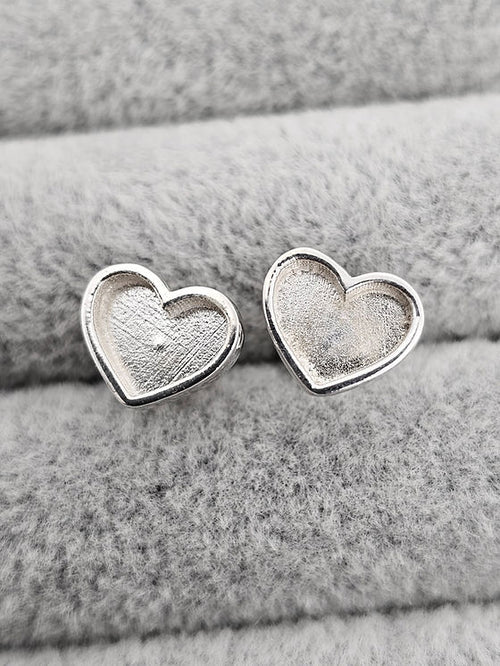 Classic Heart Keepsake Stud Earring