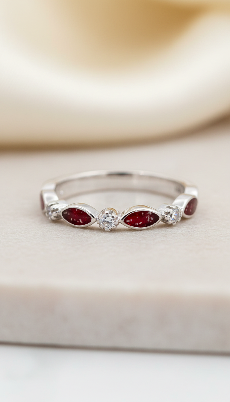 Keepsake Dainty Sparkle Half Marquise Ring