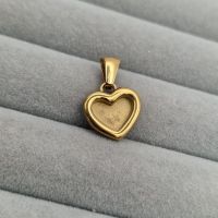 Yellow Gold PVD Stainless Steel Classic Heart Keepsake Pendant