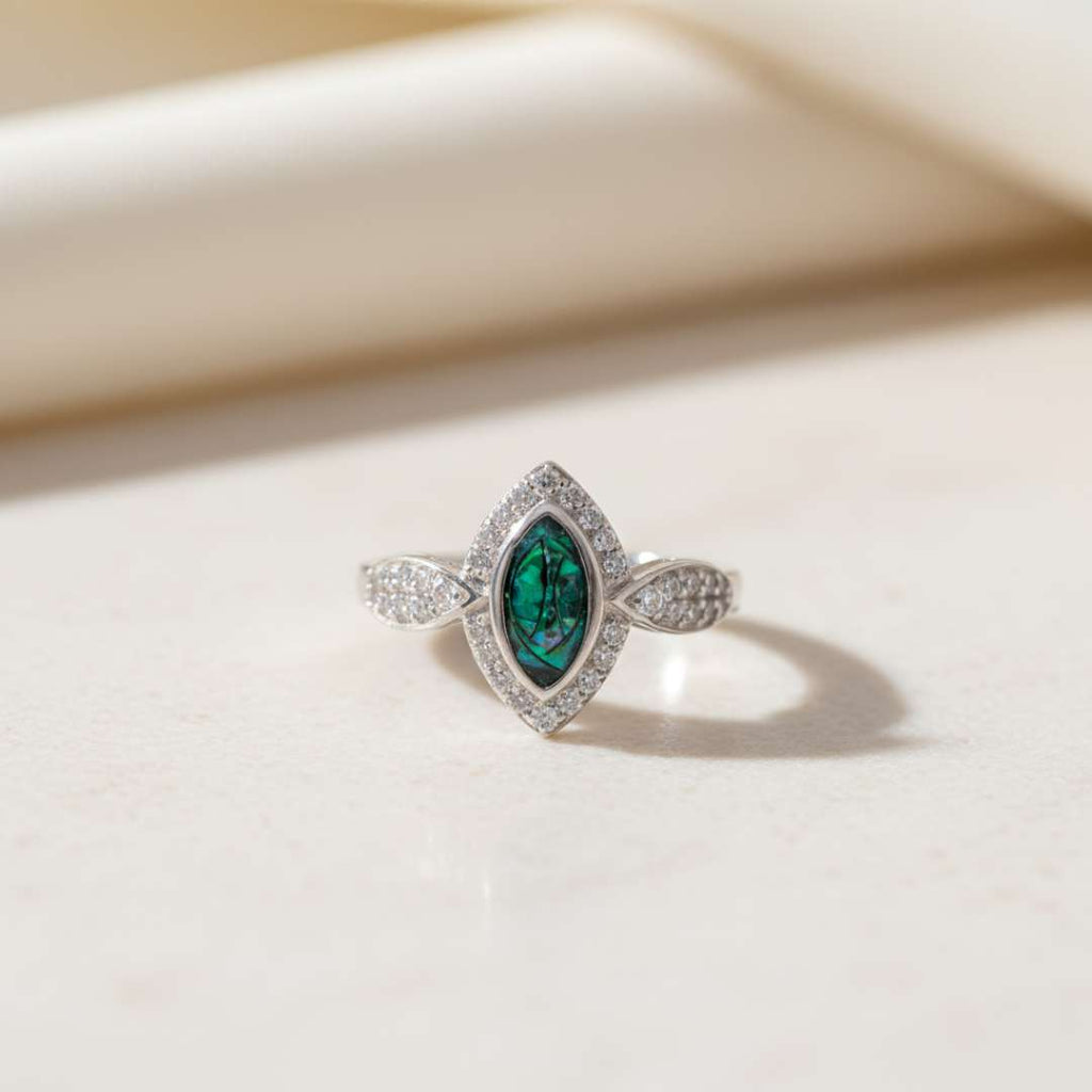 Regal Marquise Sparkle Cubic Zirconia Halo and Accents Ring