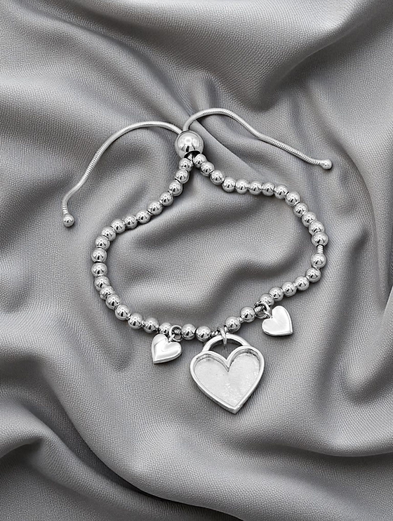 Dangle Heart Charms Keepsake Bracelet