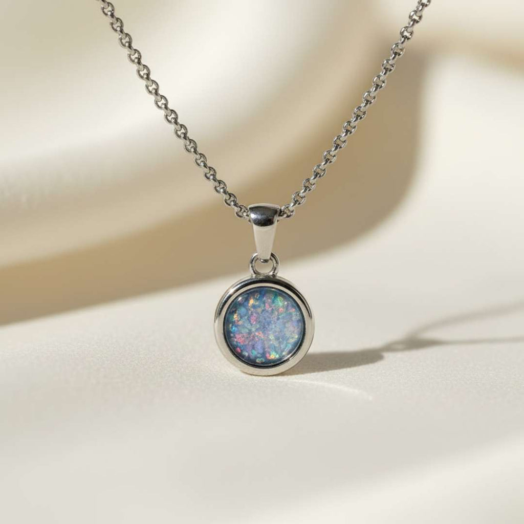 Stainless Steel Classic Button Keepsake Pendant