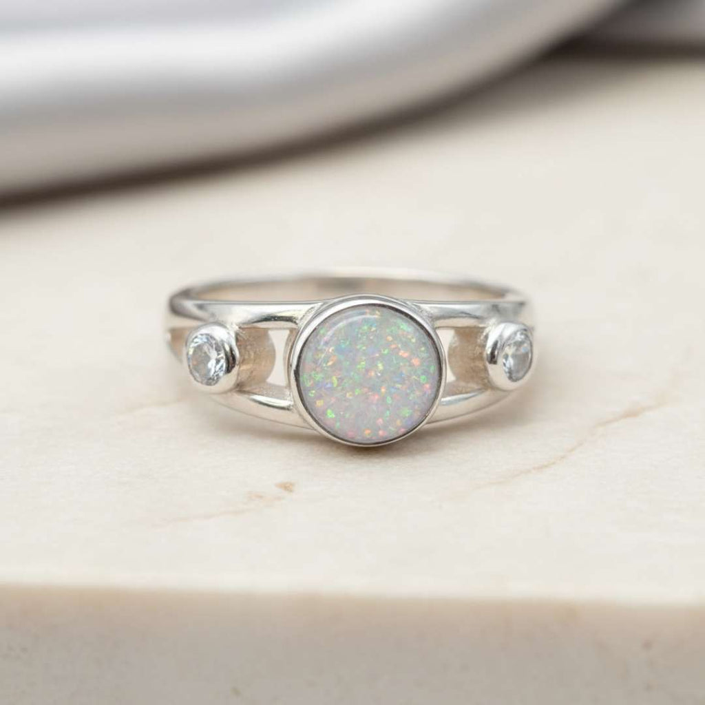Keepsake Double-Band Diamond Memorial Ring