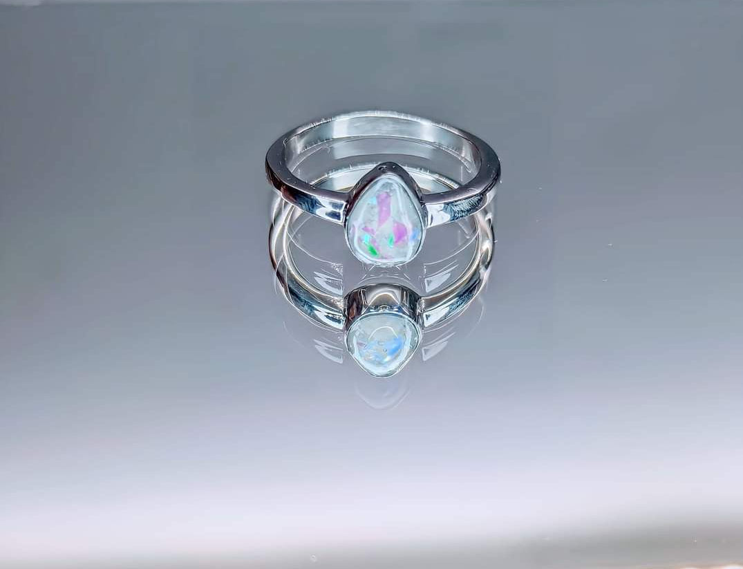 Stainless Steel Keepsake Classic Small Droplet Ring