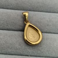 Yellow Gold PVD Stainless Steel Classic Droplet Keepsake Pendant