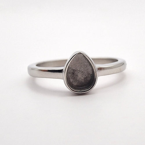 Stainless Steel Keepsake Classic Small Droplet Ring